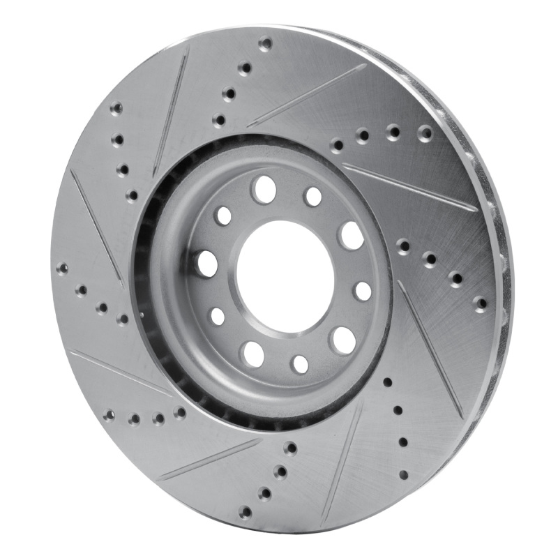 Chrysler 200 Brake Rotor (1) - Front Right - R1 Concepts - Drilled & Slotted - Silver - `13-`23